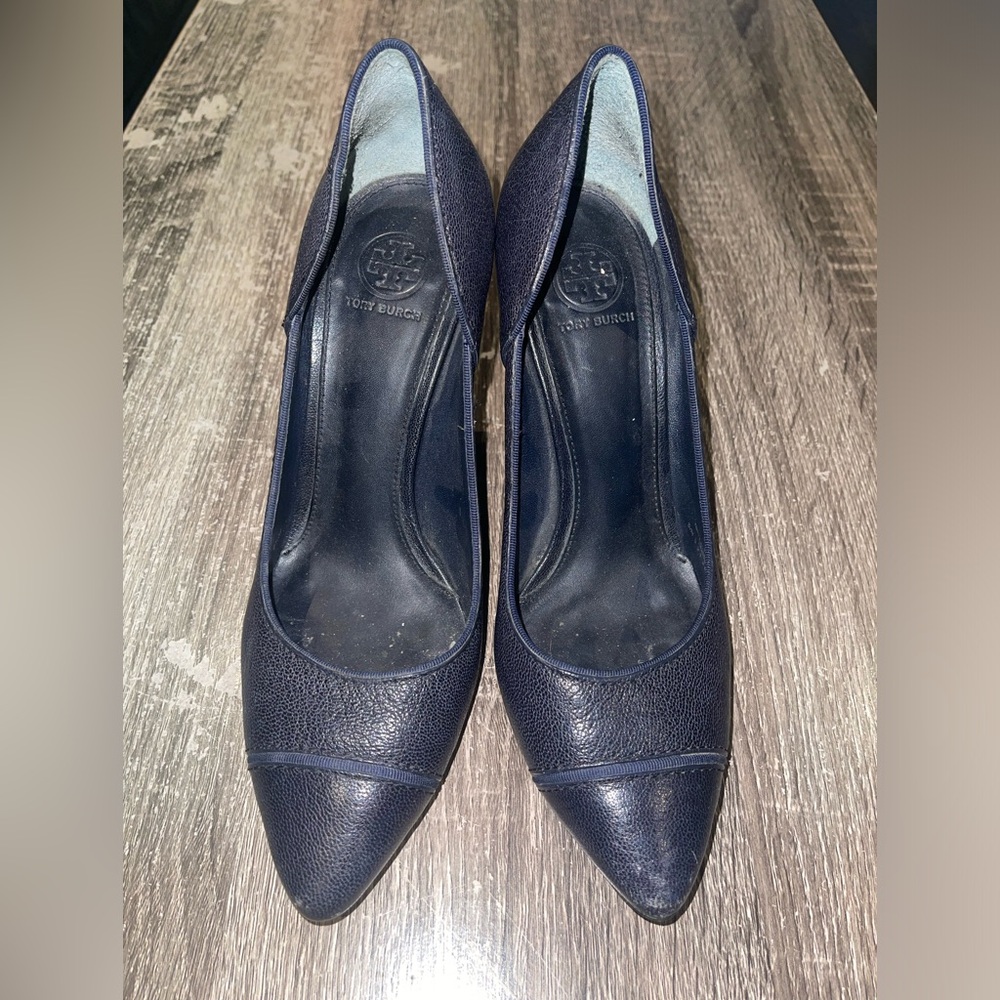 Tory Burch Navy Blue Heels